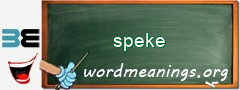 WordMeaning blackboard for speke